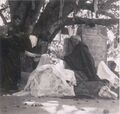 Khandro Tsering Chödrön offering a khatag to Jamyang Khyentse Chokyi Lodrö in Bodhgaya