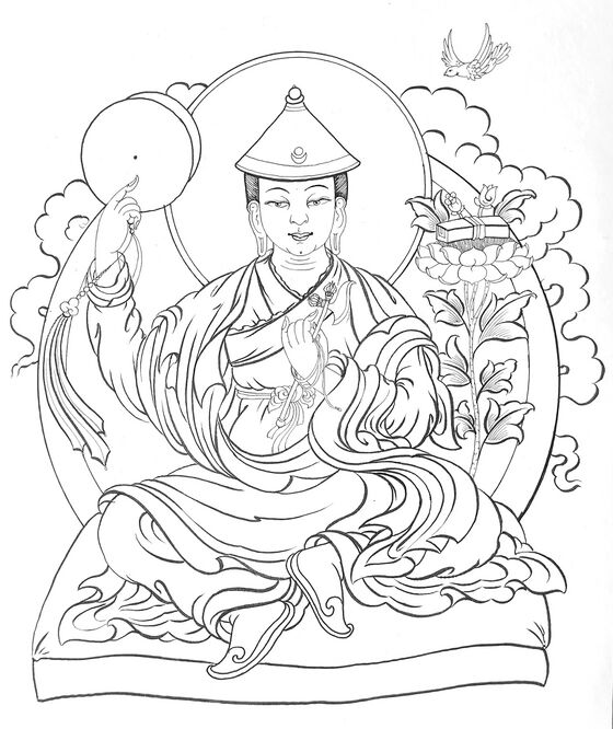 Drawing of Goser Onpo Khyenrab Gyato (Courtesy of Namtars Foundation).