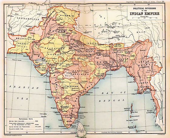 The British Indian Empire.