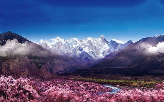 One of the four main regions comprising southeastern Tibet.